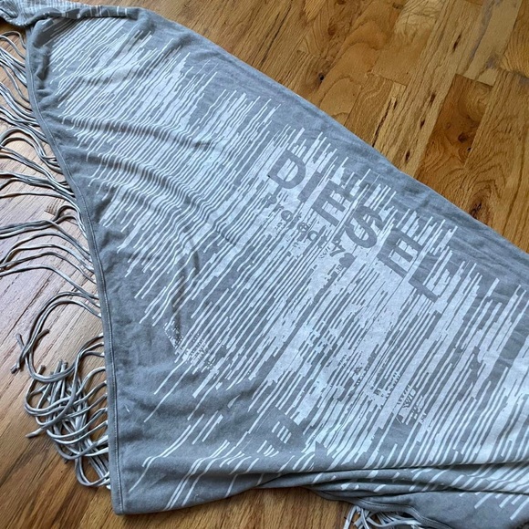 Diesel Accessories - Rare Vtg DIESEL Project 78 Cotton Frill Scarf Neck Shawl/Head Wrap One Size Y2K